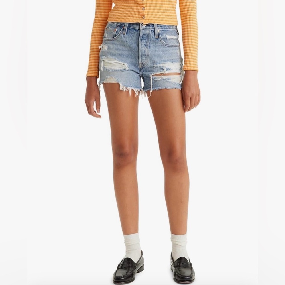Levi's Original 501 Distressed Jean Shorts